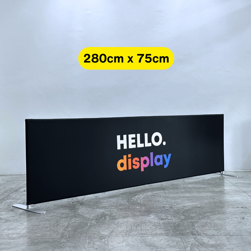 280x75 pickleball sport court divider sponsor ad banner indoor outdoor stand