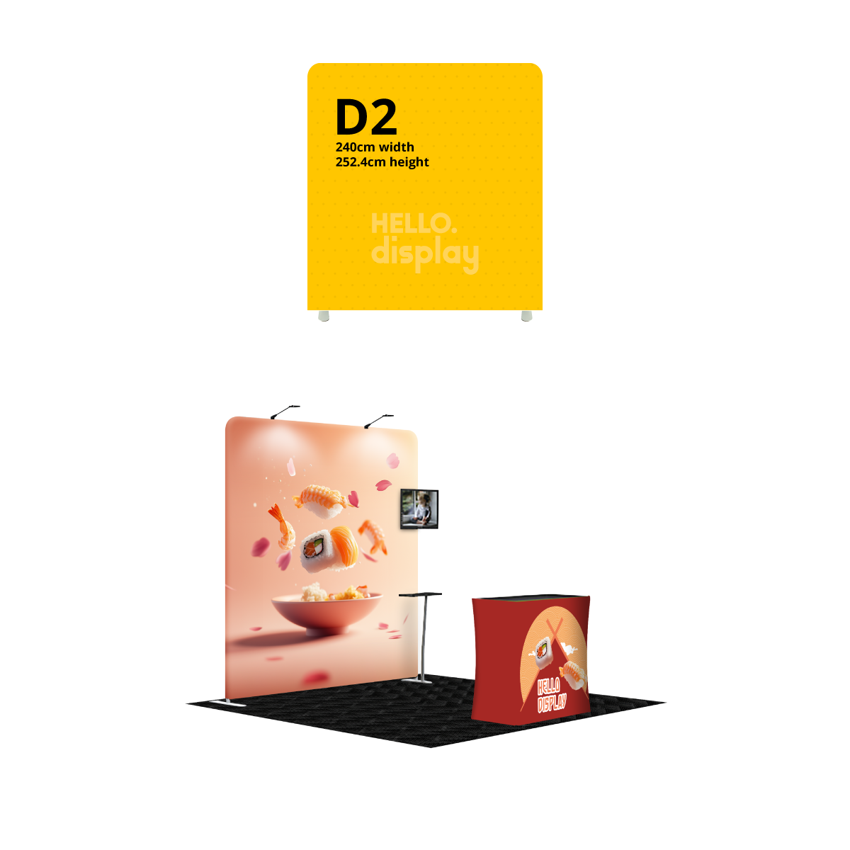 type 40 combo explanation tension fabric exhibition panel booth