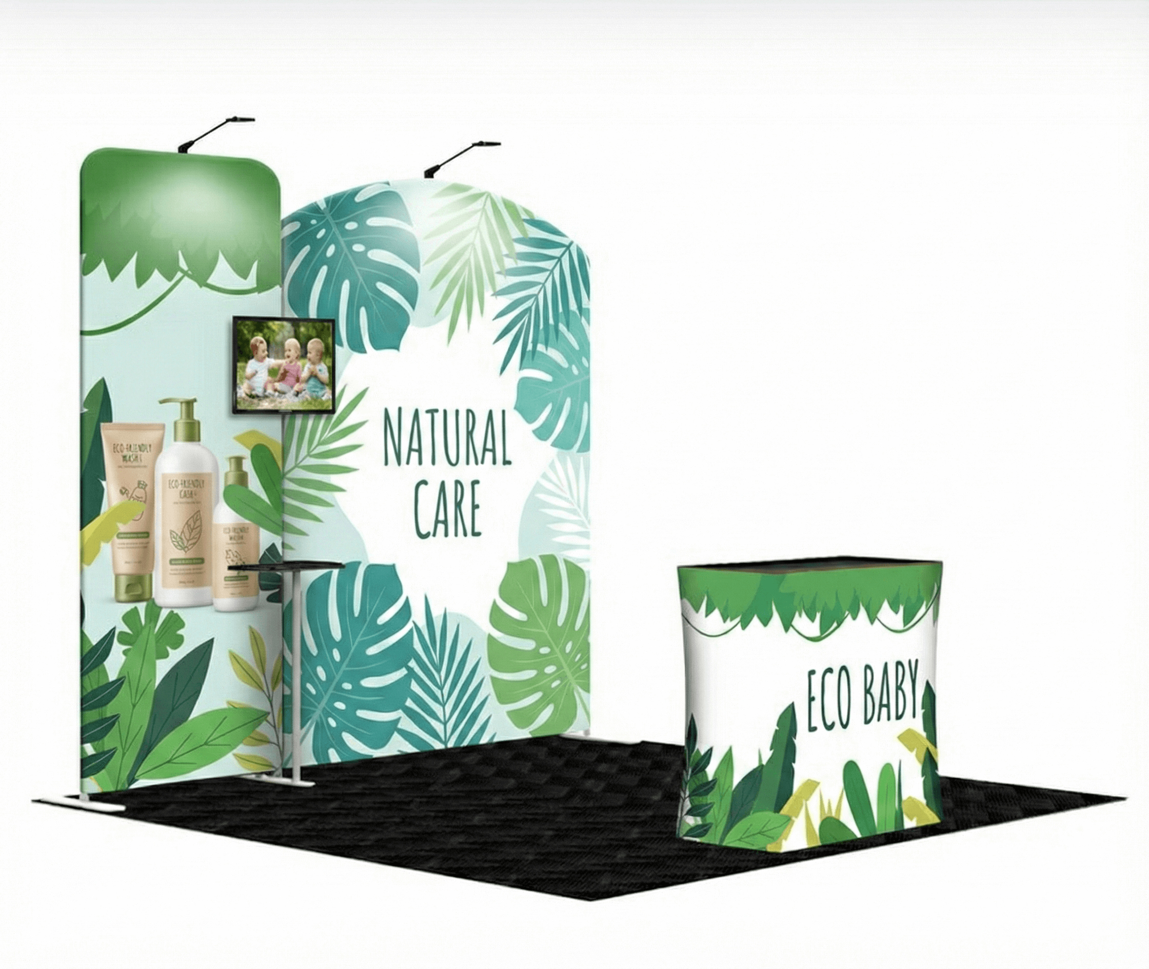 3x3 Exhibition Booth Type 35 portable tension fabric exhibition booth baby fair trade show