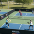 outdoor pickleball court sponsor ad banner divider