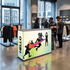 SEG lightbox counter — 45-degree angle view showing illuminated display and MDF top surface