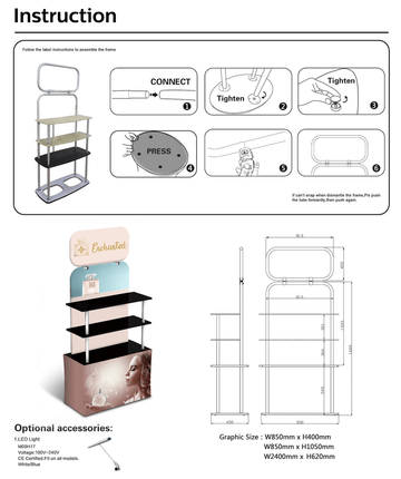 Fabric Backwall Display Rack with Header | Minimal Effort to Install ...